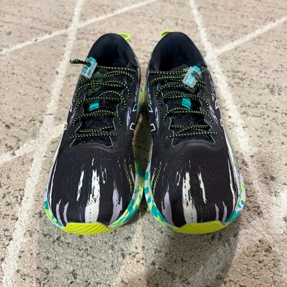 ASICS Womens Noosa Tri 13 Black Green Multicolor Running Shoes Sneakers Size 10 - Picture 2 of 9